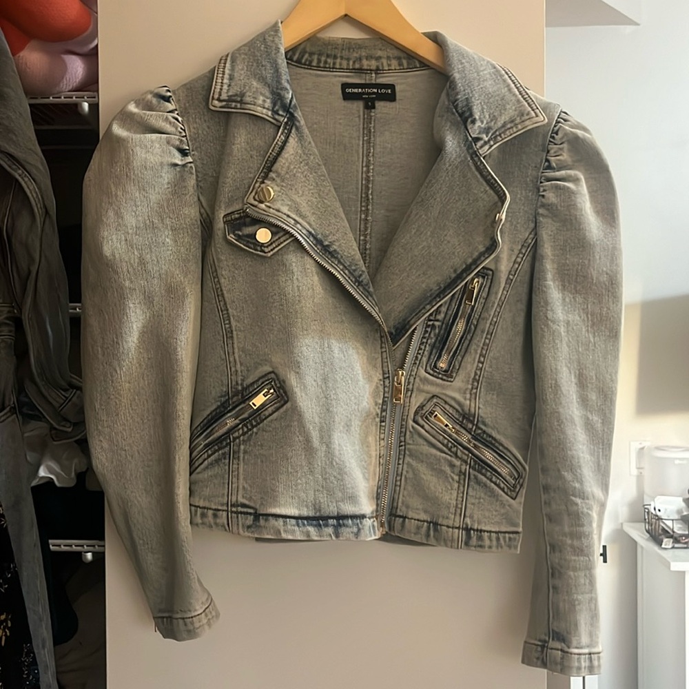Generation Love denim moto jacket